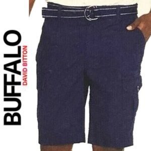 Buffalo DAVID BITTON Men's Navy Cargo Shorts | Size: 36*